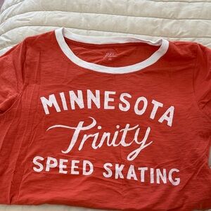 J. Crew Red Kids Speed Skating Tee